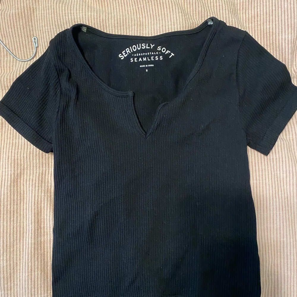 Aeopostale Black Seamless Top